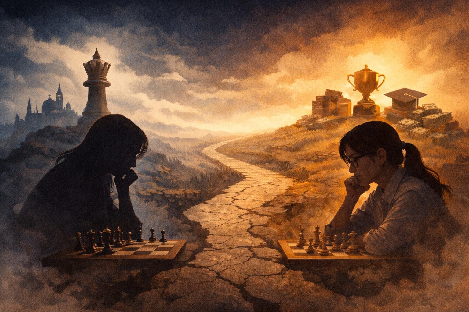 Judit Polgár and Hou Yifan